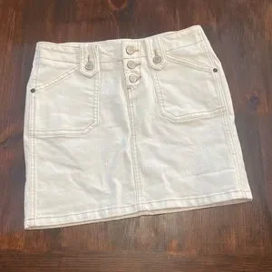 White jean skirt hot sale express